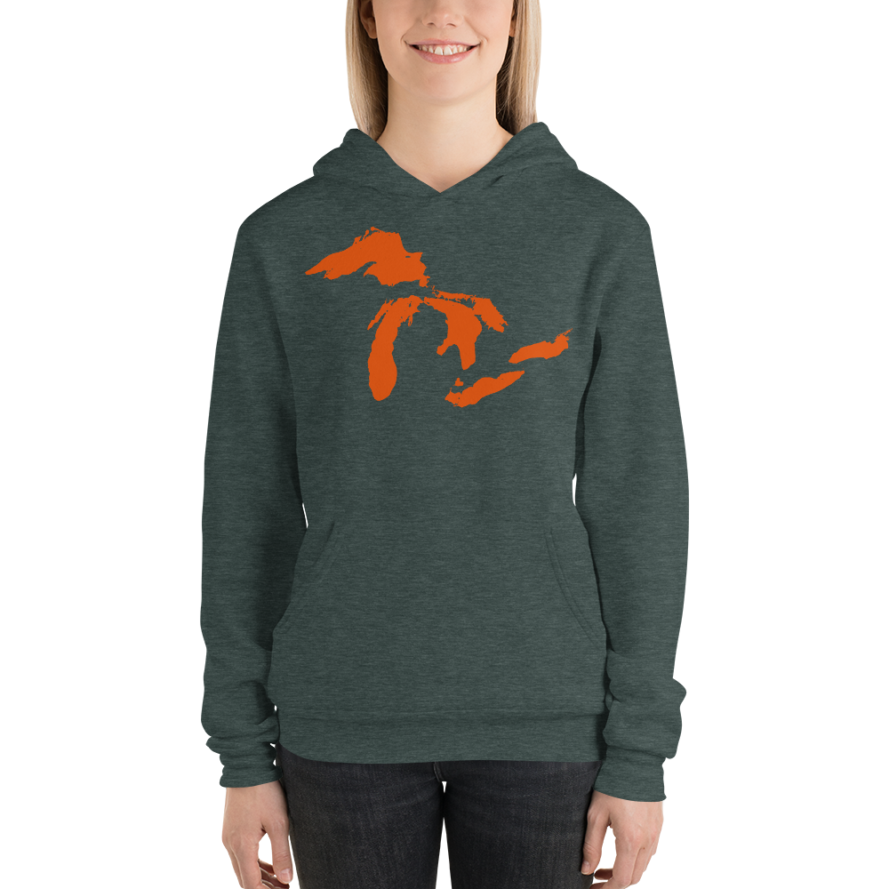 Great Lakes Hoodie (Maple Leaf Orange) | Unisex Cloud Fleece