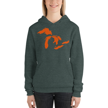 Great Lakes Hoodie (Maple Leaf Orange) | Unisex Cloud Fleece