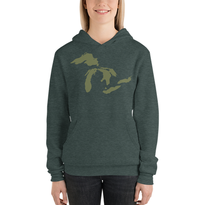 Great Lakes Hoodie (Army Green) | Unisex Cloud Fleece