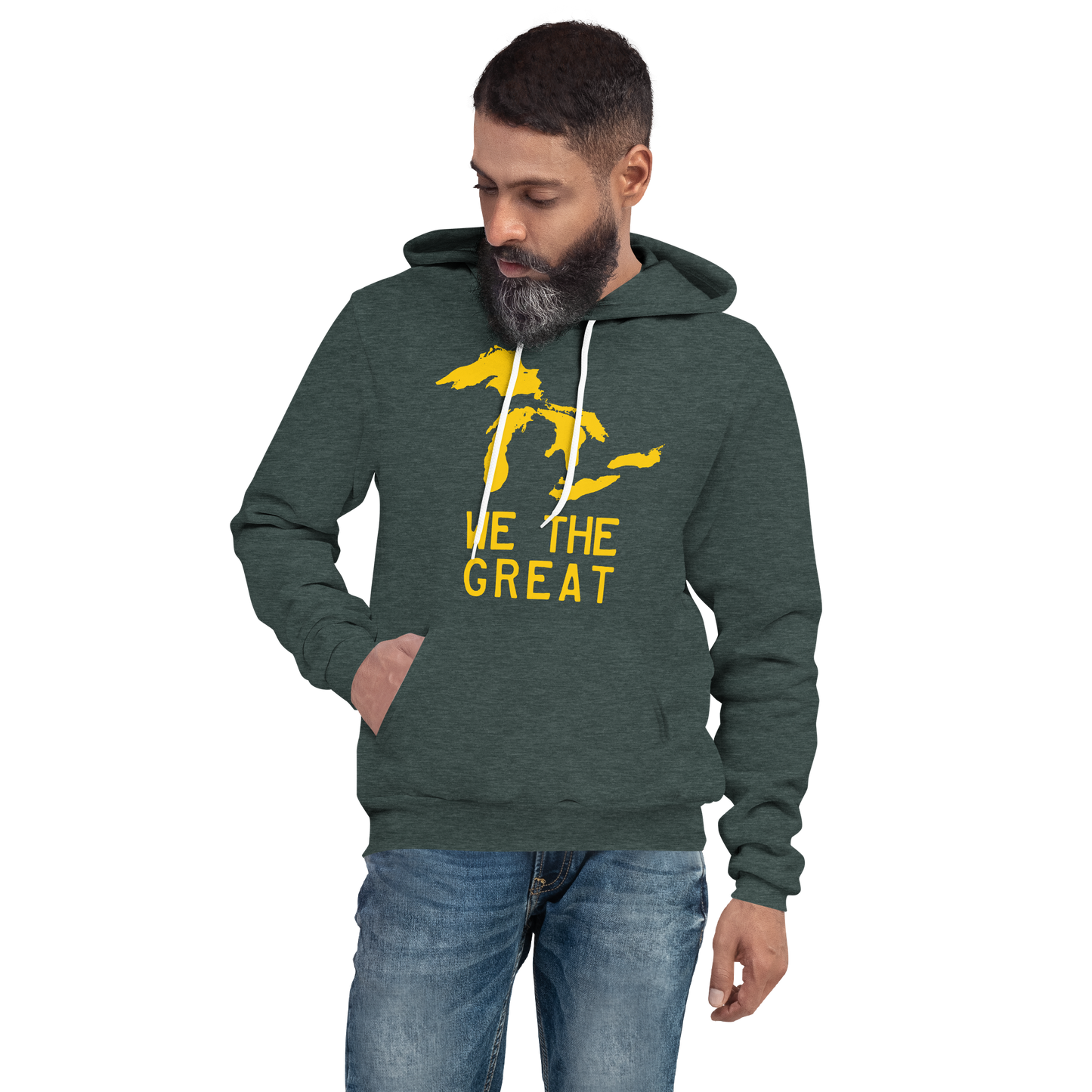 Great Lakes 'We The Great' Hoodie (Gold) | Unisex Cloud Fleece