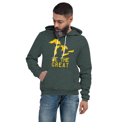 Great Lakes 'We The Great' Hoodie (Gold) | Unisex Cloud Fleece