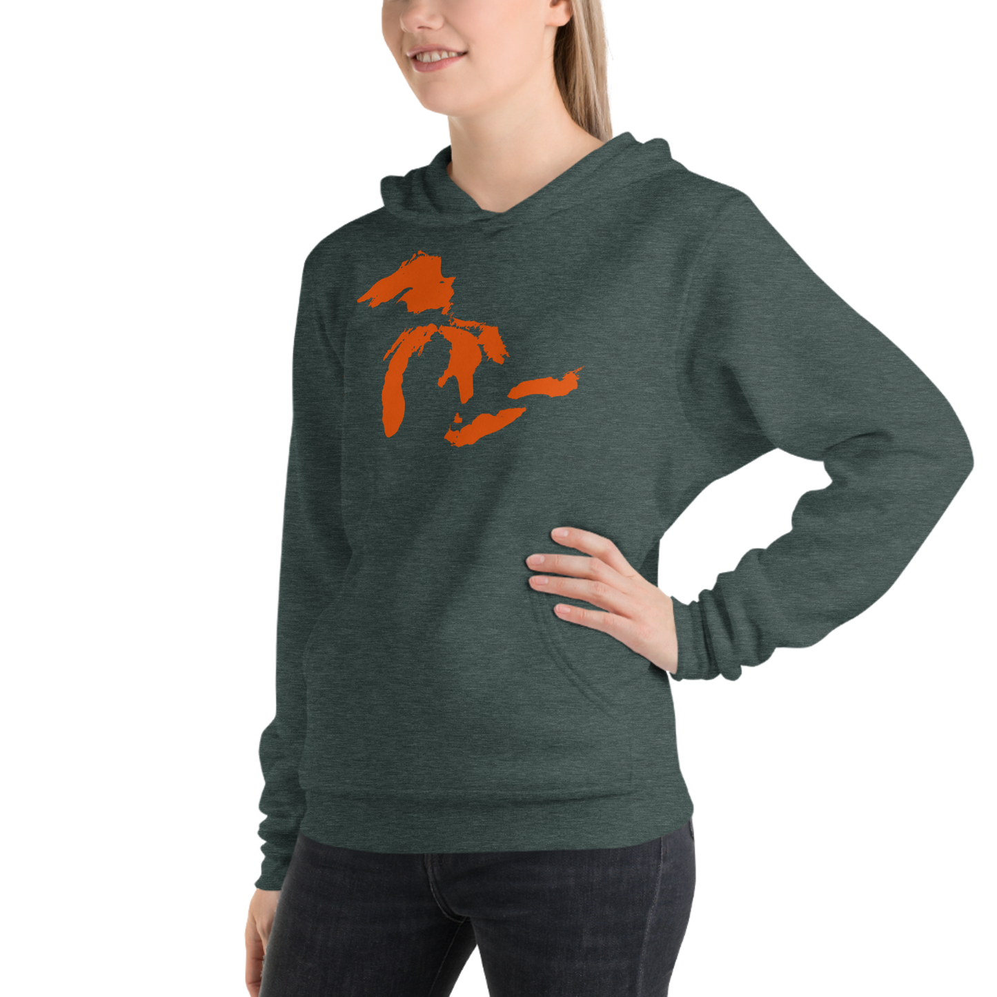 Great Lakes Hoodie (Maple Leaf Orange) | Unisex Cloud Fleece