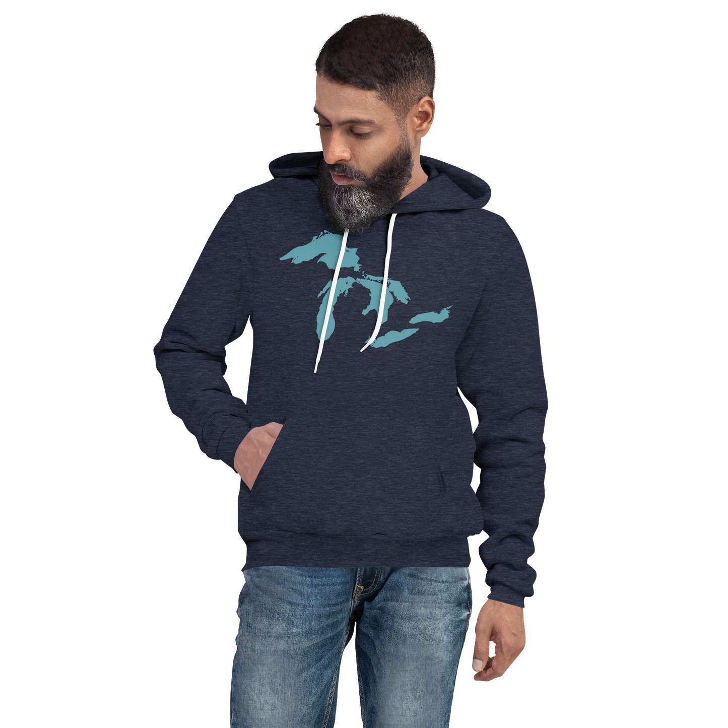 Great Lakes Hoodie (Huron Blue) | Unisex Cloud Fleece