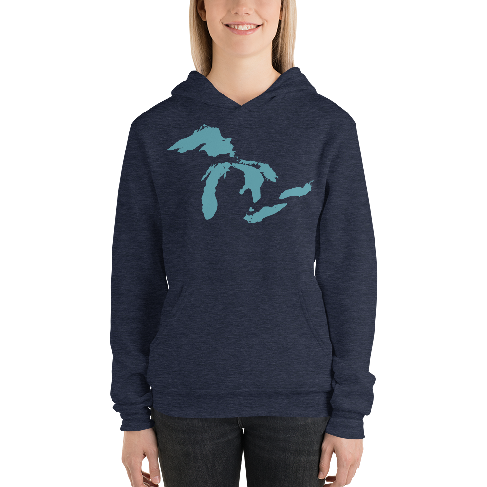 Great Lakes Hoodie (Huron Blue) | Unisex Cloud Fleece