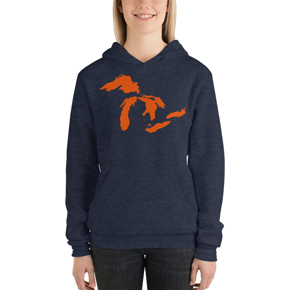 Great Lakes Hoodie (Maple Leaf Orange) | Unisex Cloud Fleece