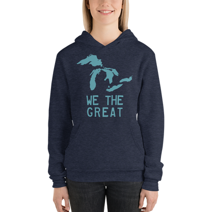 Great Lakes 'We The Great' Hoodie (Huron Blue) | Unisex Cloud Fleece