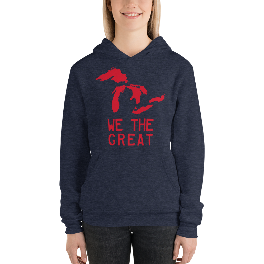 Great Lakes 'We The Great' Hoodie (Aliform Red) | Unisex Cloud Fleece