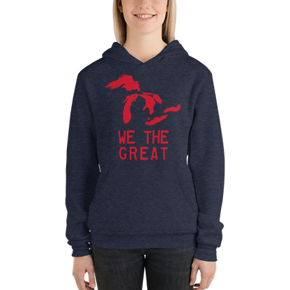 Great Lakes 'We The Great' Hoodie (Aliform Red) | Unisex Cloud Fleece