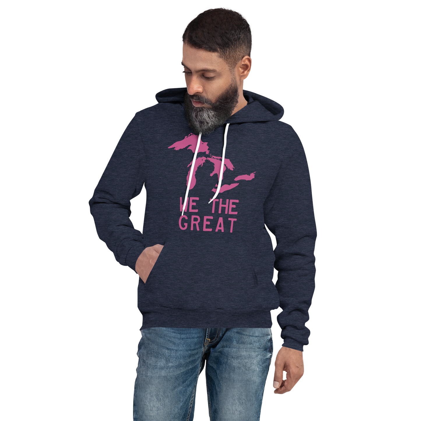 Great Lakes 'We The Great' Hoodie (Apple Blossom Pink) | Unisex Cloud Fleece