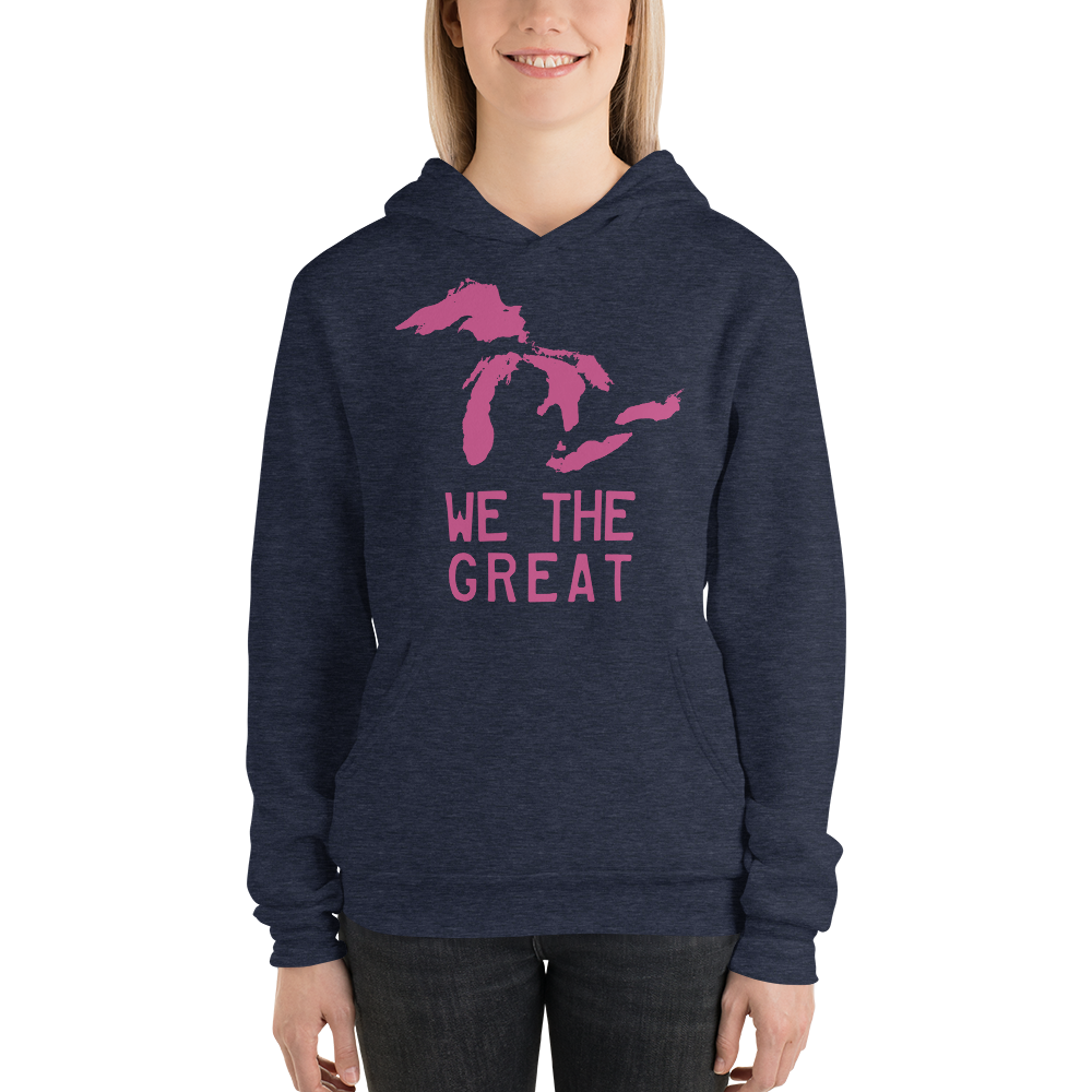 Great Lakes 'We The Great' Hoodie (Apple Blossom Pink) | Unisex Cloud Fleece