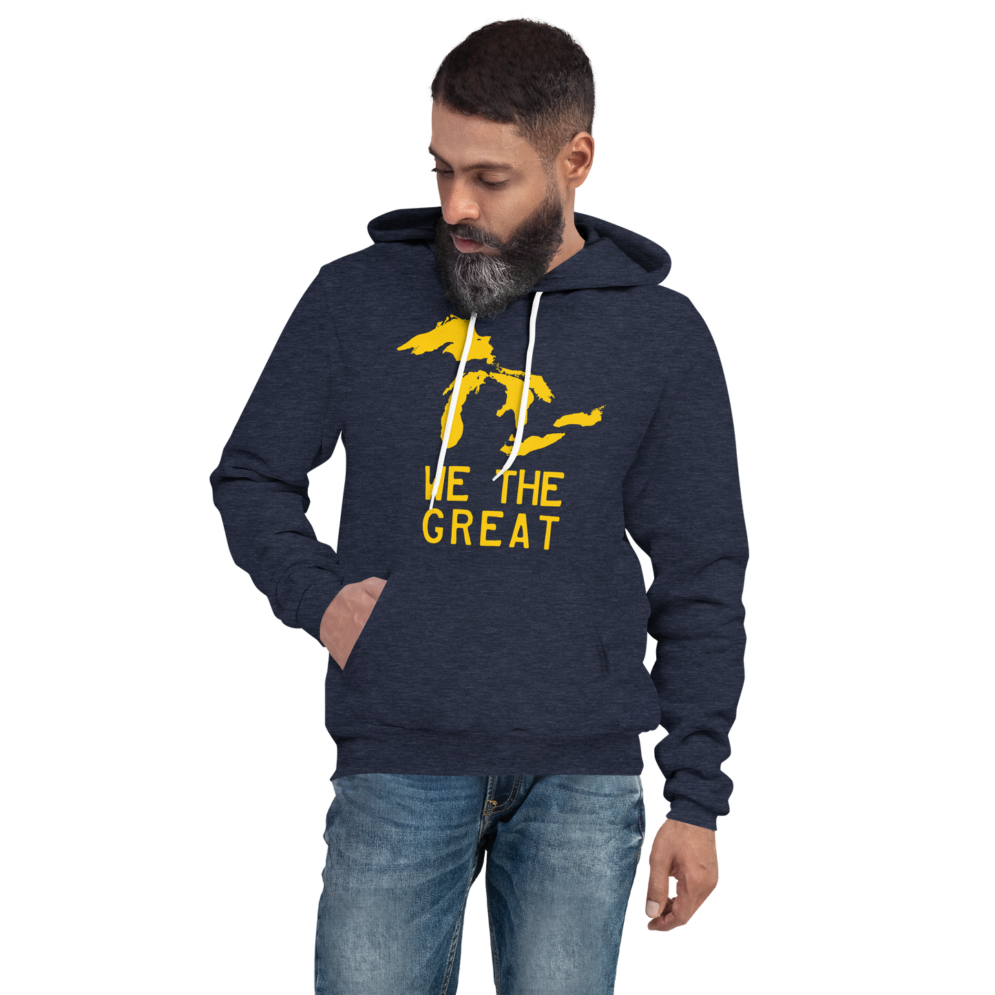 Great Lakes 'We The Great' Hoodie (Gold) | Unisex Cloud Fleece