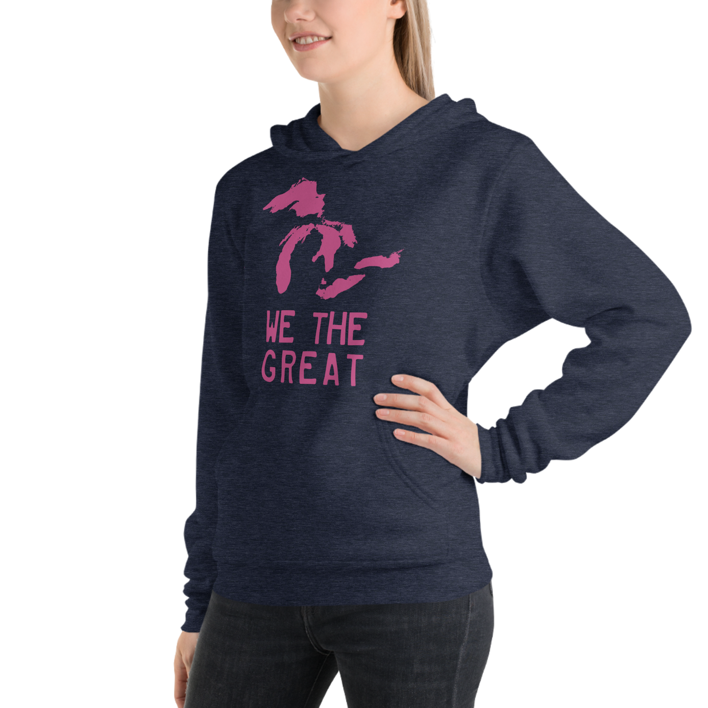 Great Lakes 'We The Great' Hoodie (Apple Blossom Pink) | Unisex Cloud Fleece