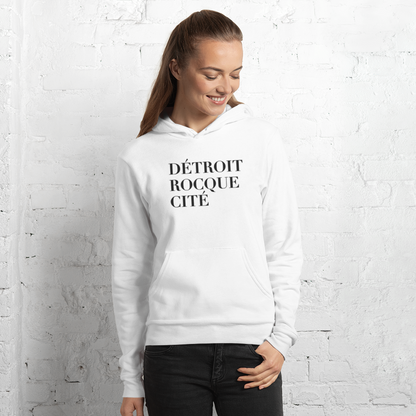 'Détroit Rocque Cité' Hoodie | Unisex Cloud Fleece - Emb.