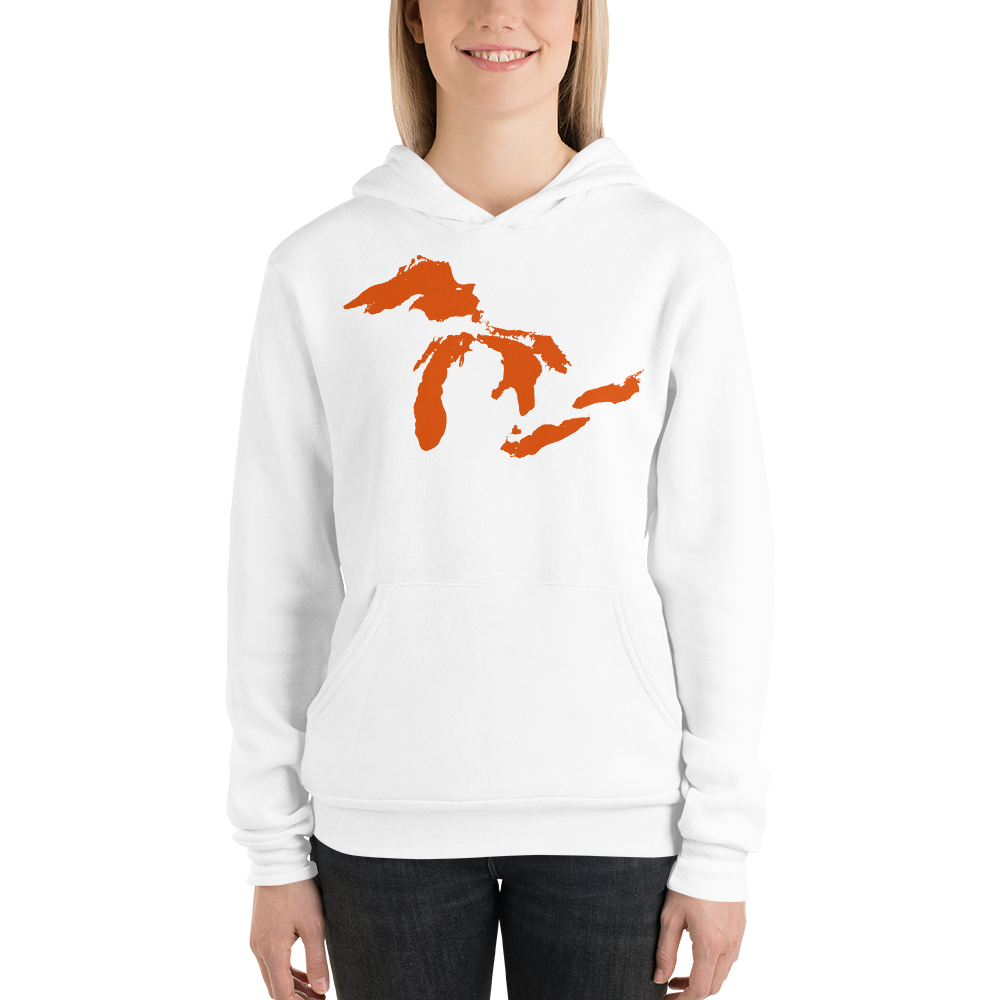 Great Lakes Hoodie (Maple Leaf Orange) | Unisex Cloud Fleece