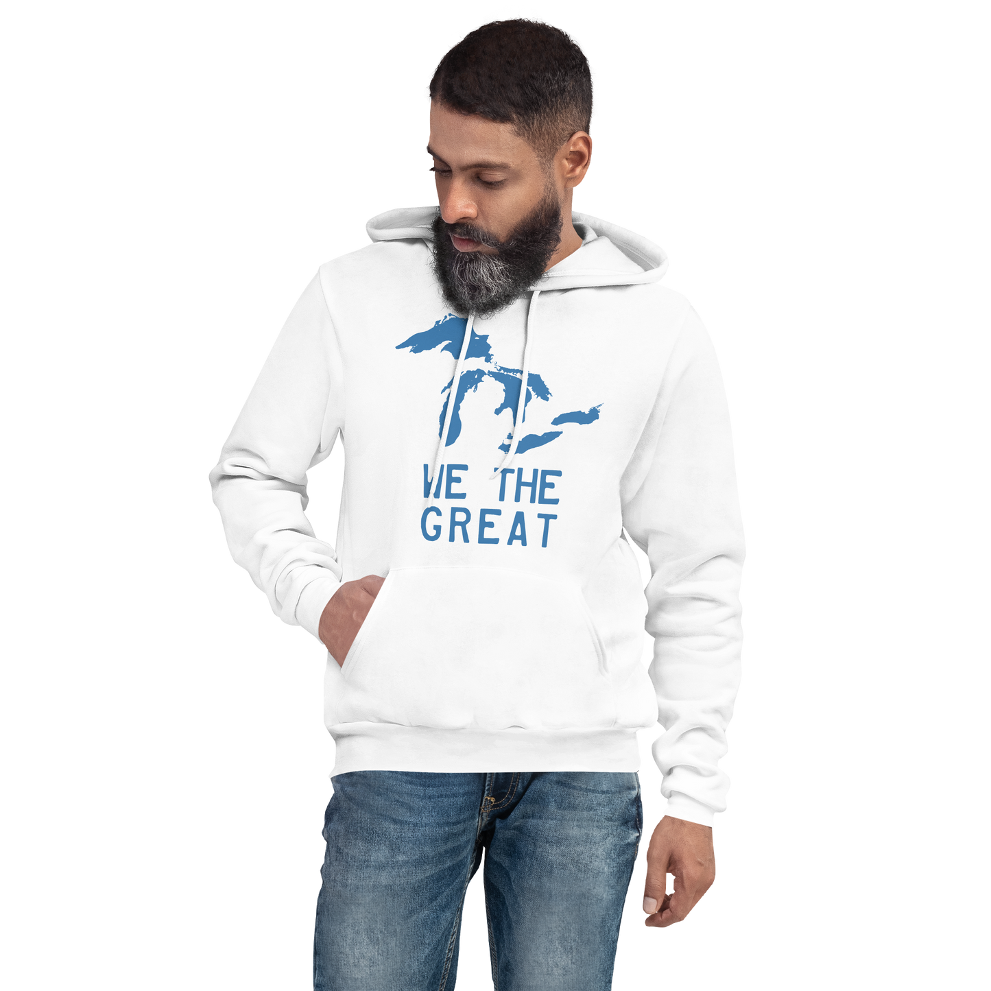 Great Lakes 'We The Great' Hoodie (Superior Blue) | Unisex Cloud Fleece