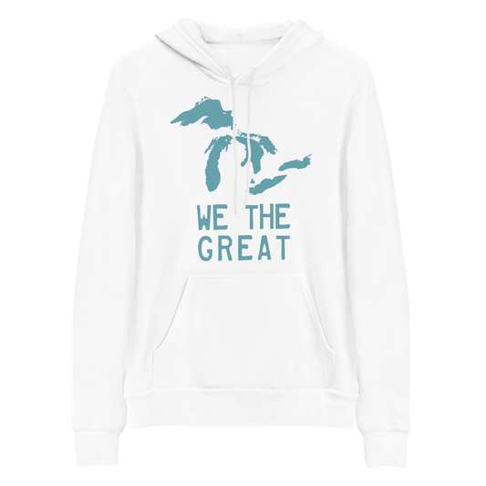 Great Lakes 'We The Great' Hoodie (Huron Blue) | Unisex Cloud Fleece