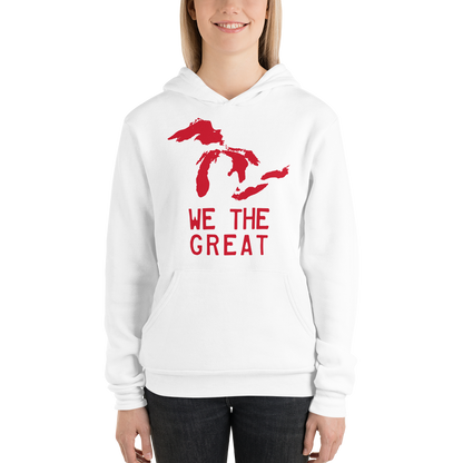 Great Lakes 'We The Great' Hoodie (Aliform Red) | Unisex Cloud Fleece