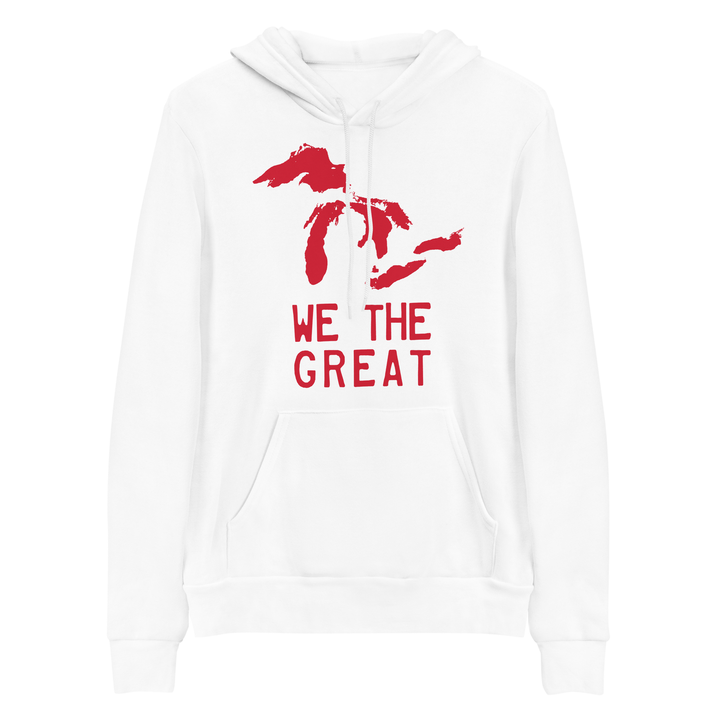 Great Lakes 'We The Great' Hoodie (Aliform Red) | Unisex Cloud Fleece