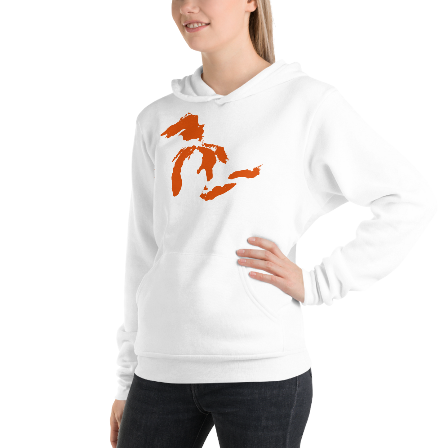 Great Lakes Hoodie (Maple Leaf Orange) | Unisex Cloud Fleece