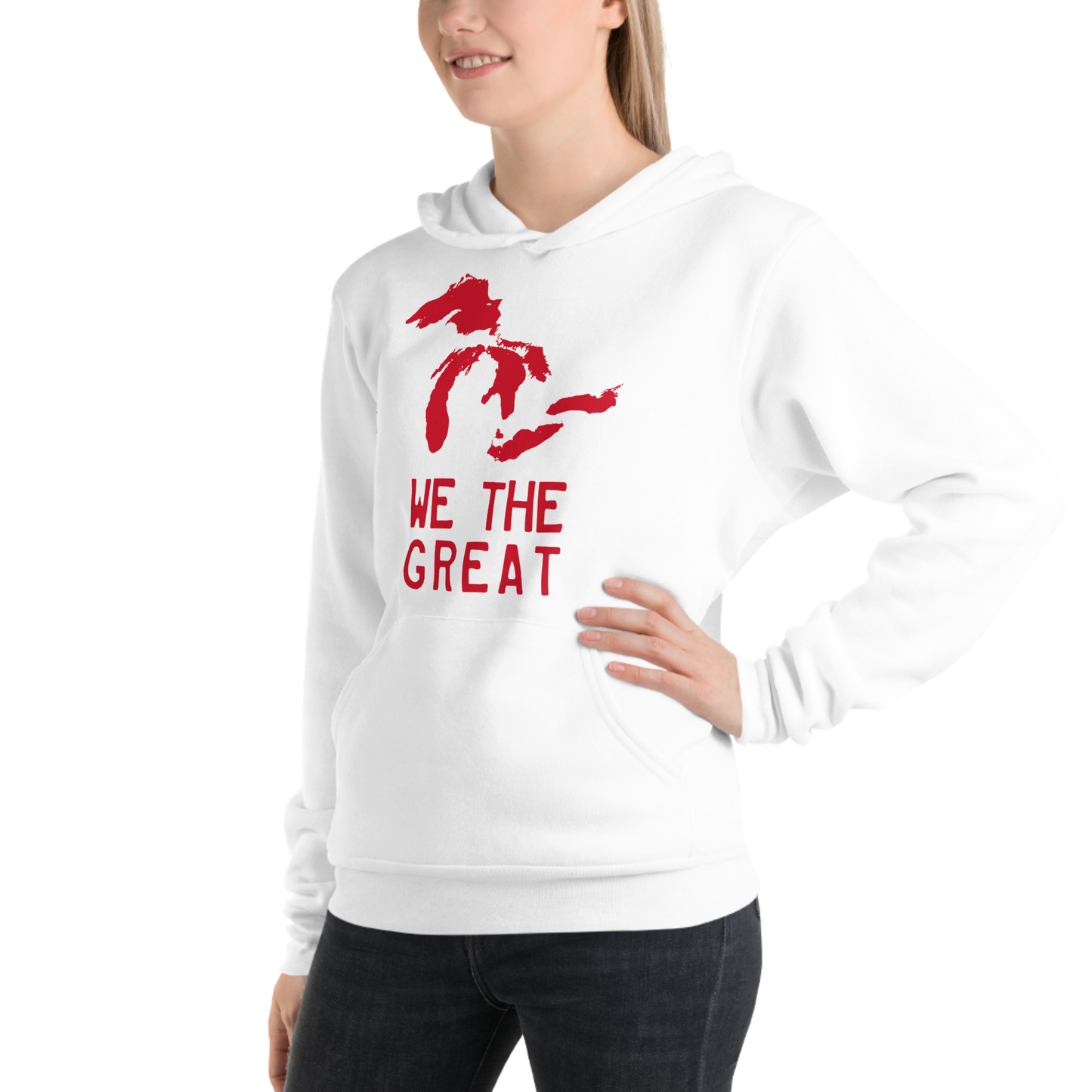 Great Lakes 'We The Great' Hoodie (Aliform Red) | Unisex Cloud Fleece