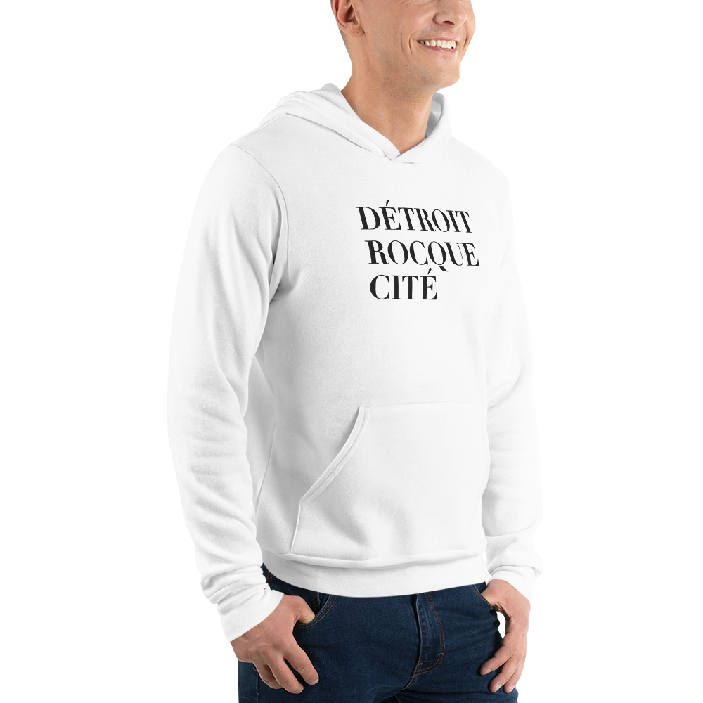 'Détroit Rocque Cité' Hoodie | Unisex Cloud Fleece - Emb.