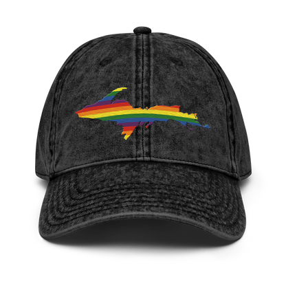 Michigan Upper Peninsula Vintage Baseball Cap (Pride Edition)