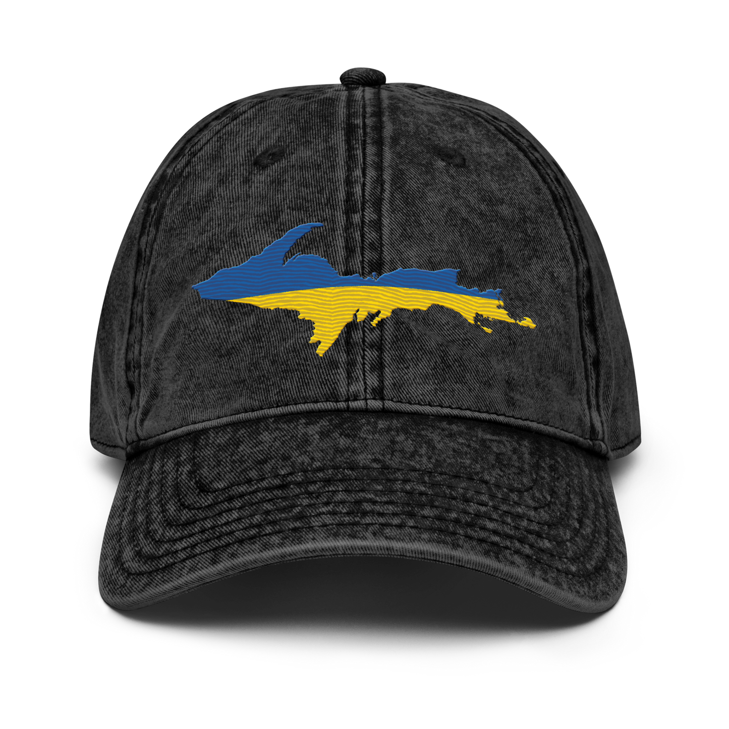 Michigan Upper Peninsula Vintage Baseball Cap (Ukraine Edition)