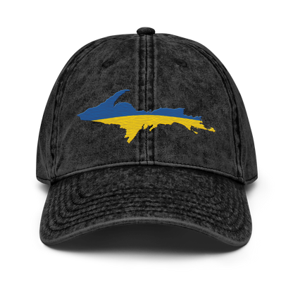 Michigan Upper Peninsula Vintage Baseball Cap (Ukraine Edition)