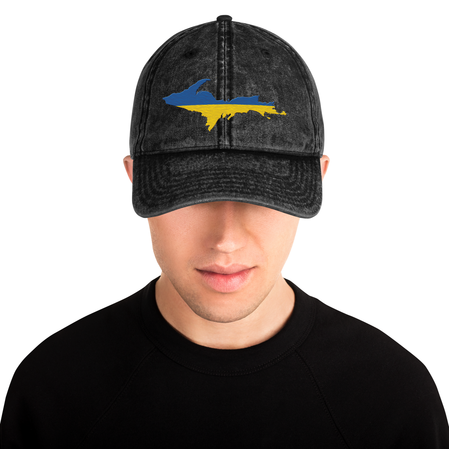 Michigan Upper Peninsula Vintage Baseball Cap (Ukraine Edition)