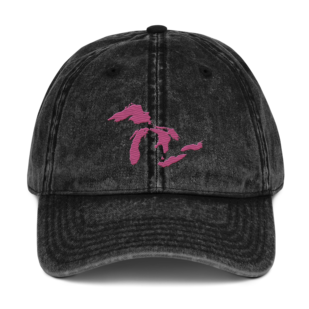 Great Lakes Vintage Baseball Cap (Apple Blossom Pink)