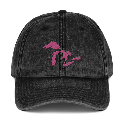 Great Lakes Vintage Baseball Cap (Apple Blossom Pink)