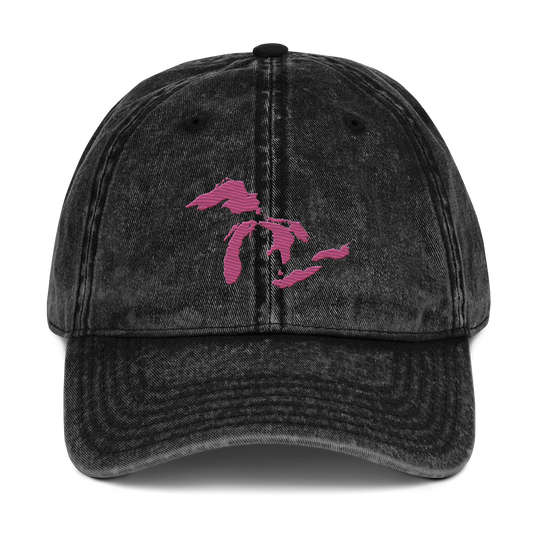 Great Lakes Vintage Baseball Cap (Apple Blossom Pink)