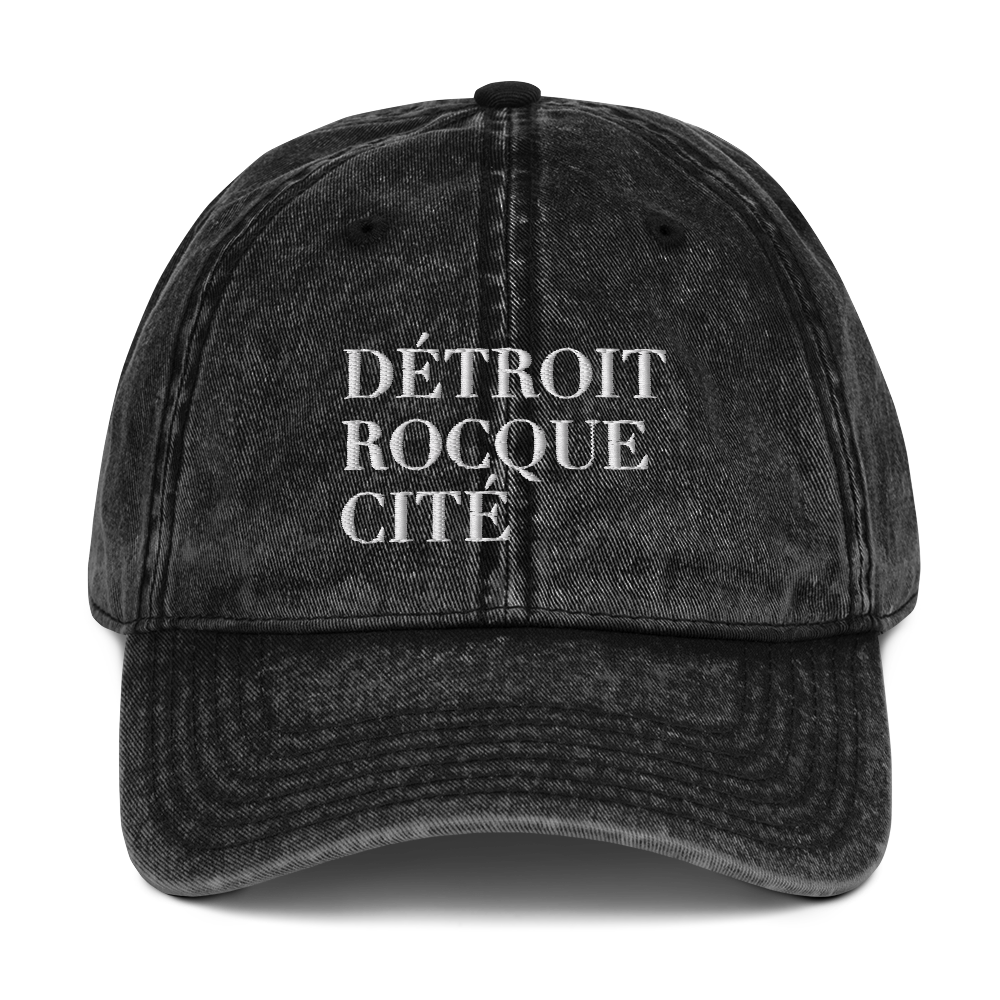 'Détroit Rocque Cité' Vintage Baseball Cap