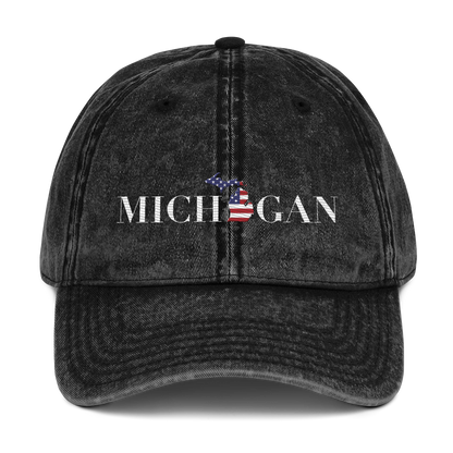 'Michigan' Vintage Baseball Cap (Didone Patriot Edition)