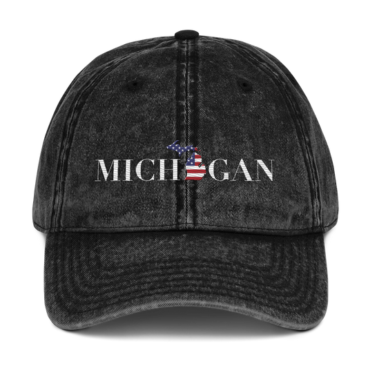 'Michigan' Vintage Baseball Cap (Didone Patriot Edition)