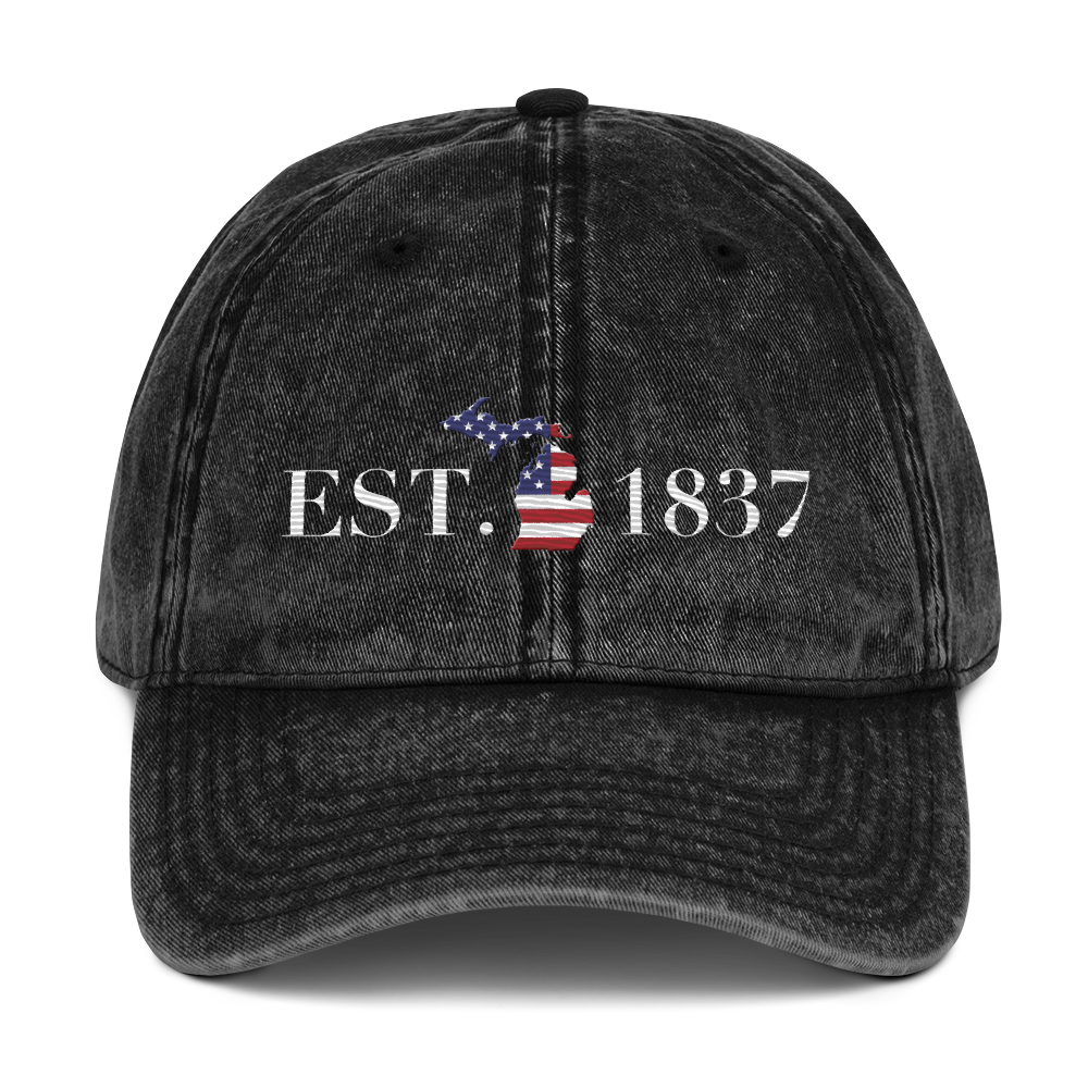 Michigan 'EST 1837' Vintage Baseball Cap