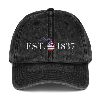 Michigan 'EST 1837' Vintage Baseball Cap