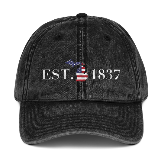 Michigan 'EST 1837' Vintage Baseball Cap