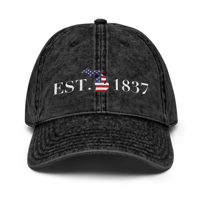 Michigan 'EST 1837' Vintage Baseball Cap