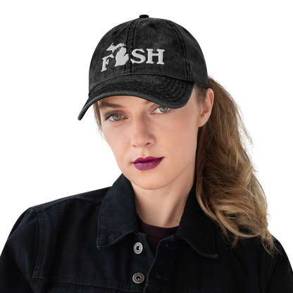 Michigan 'Fish' Vintage Baseball Cap