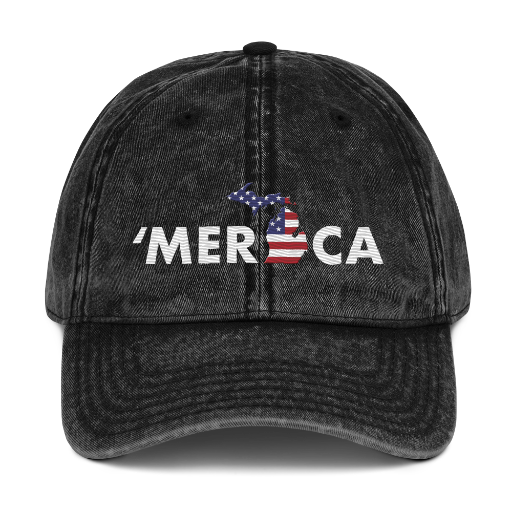 Michigan 'Merica' Vintage Baseball Cap