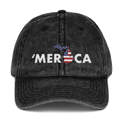 Michigan 'Merica' Vintage Baseball Cap