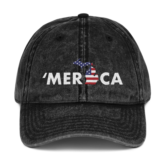 Michigan 'Merica' Vintage Baseball Cap