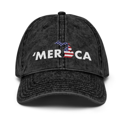 Michigan 'Merica' Vintage Baseball Cap