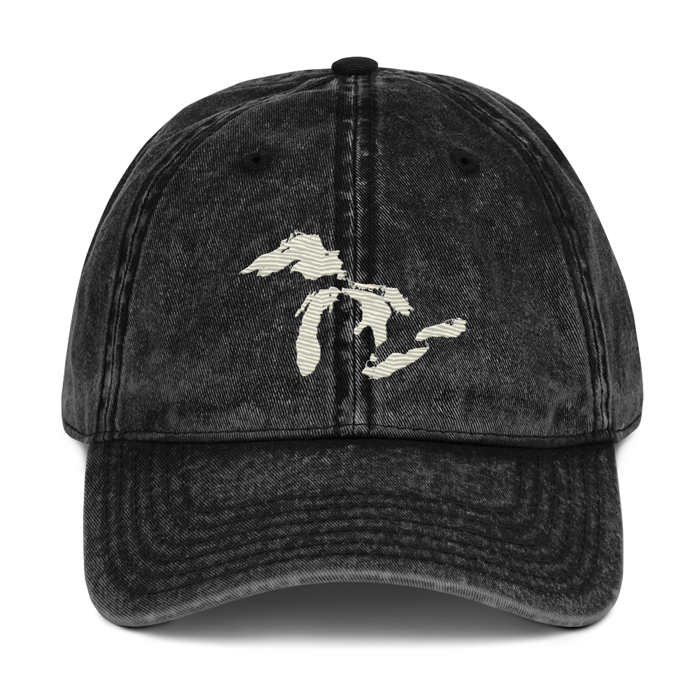 Great Lakes Vintage Baseball Cap (Ivory White)