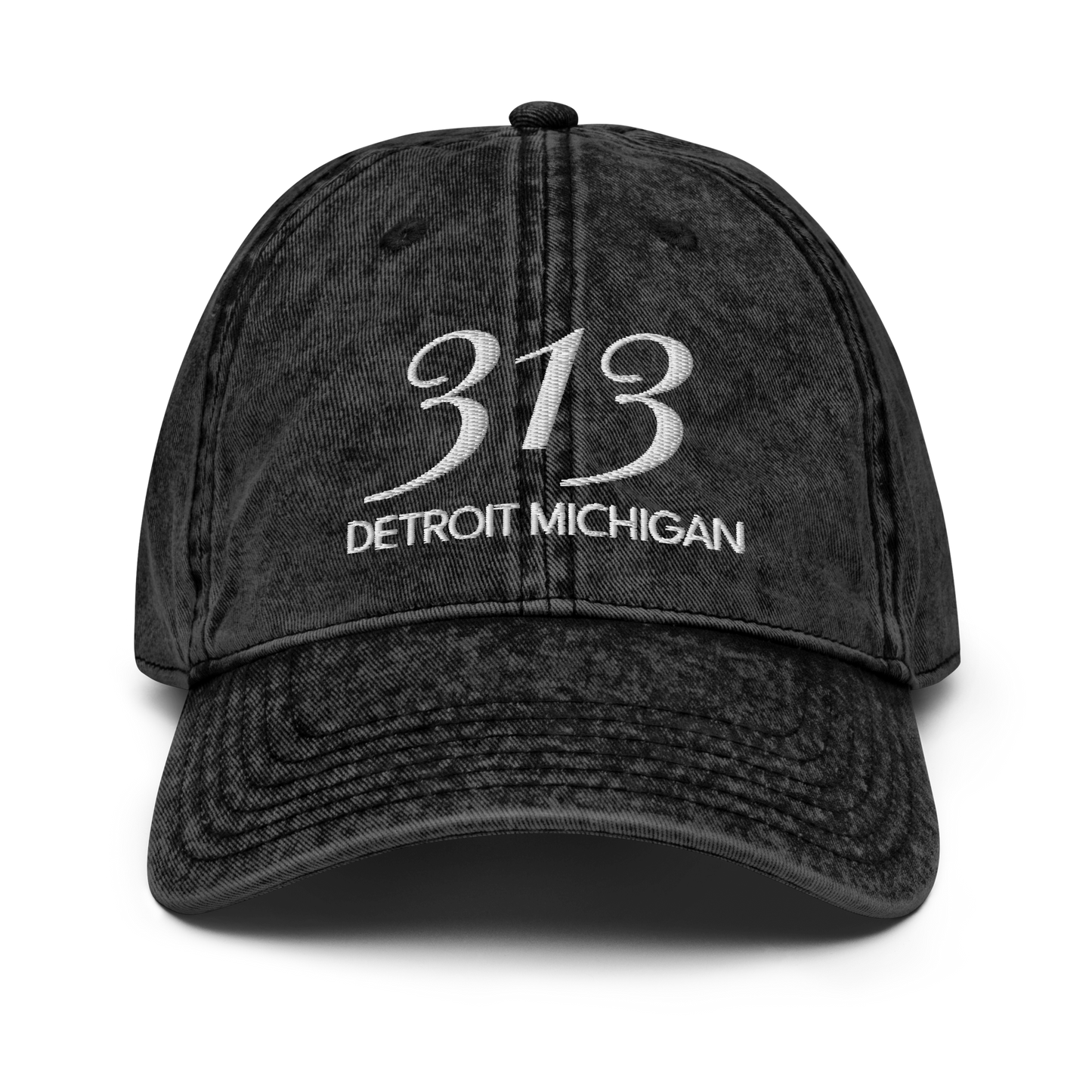 '313 Detroit Michigan' Vintage Baseball Cap