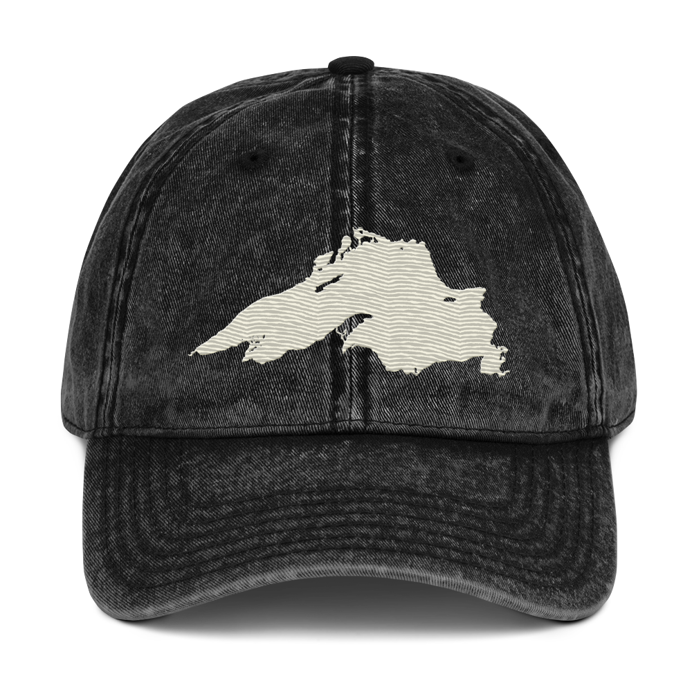 Lake Superior Vintage Baseball Cap | Ivory White