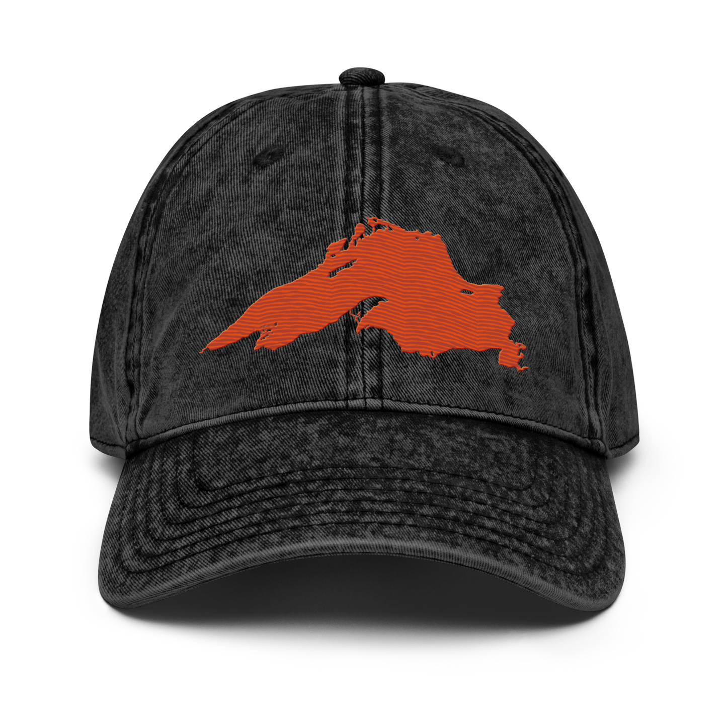 Lake Superior Vintage Baseball Cap | Maple Leaf Orange