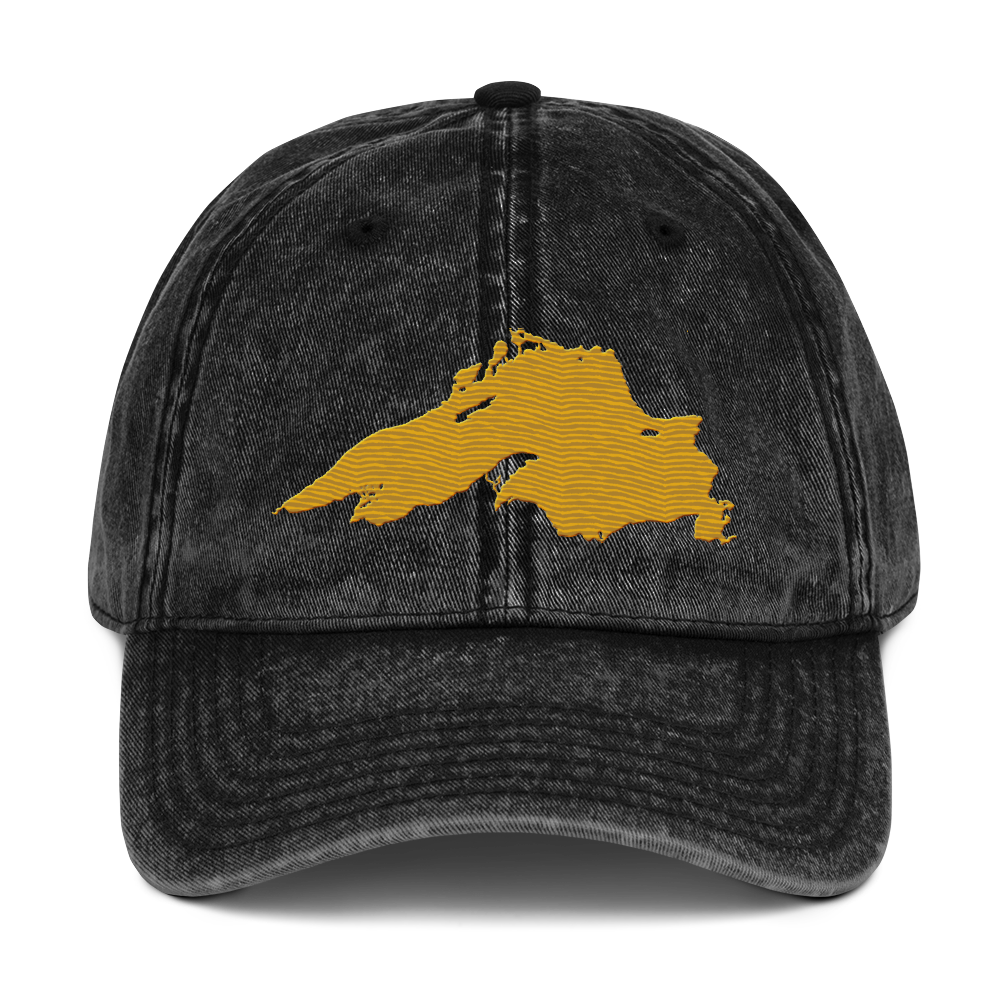 Lake Superior Vintage Baseball Cap | Gold