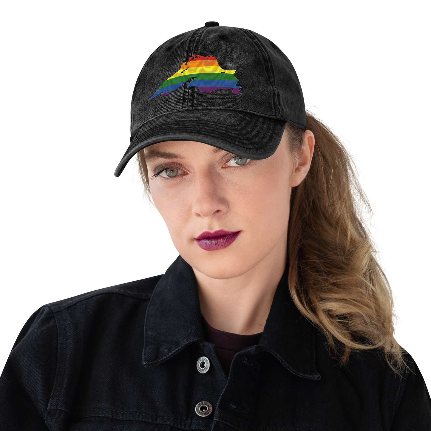 Lake Superior Vintage Baseball Cap | Rainbow Pride Edition